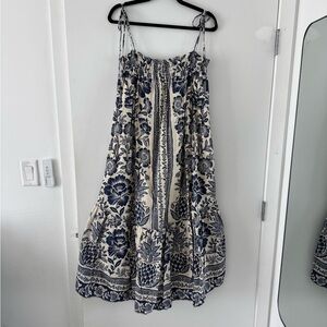 FARM Rio Floral Blue and White Maxi Dress